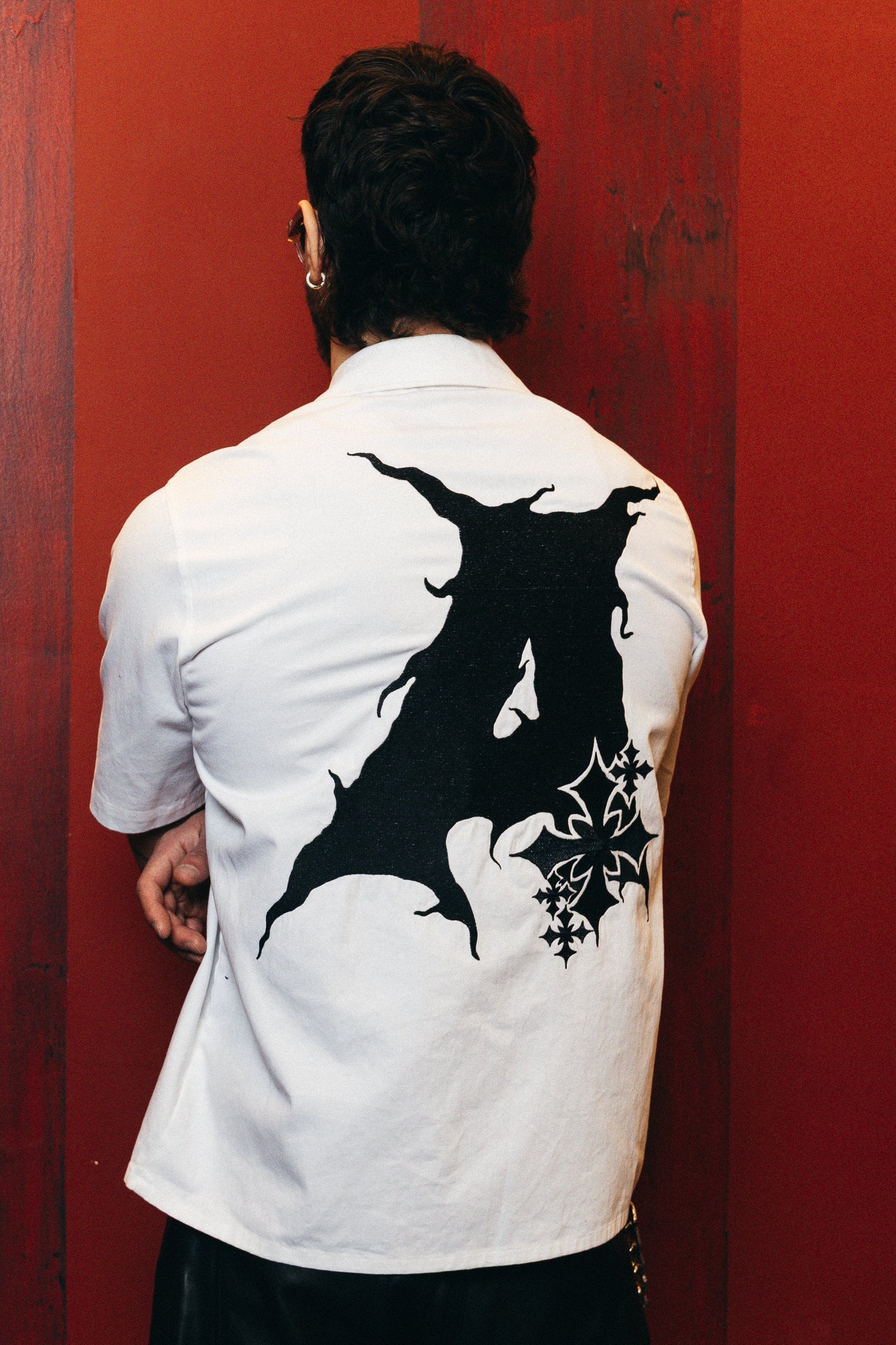 Heaven Sent Bowling Shirt- White