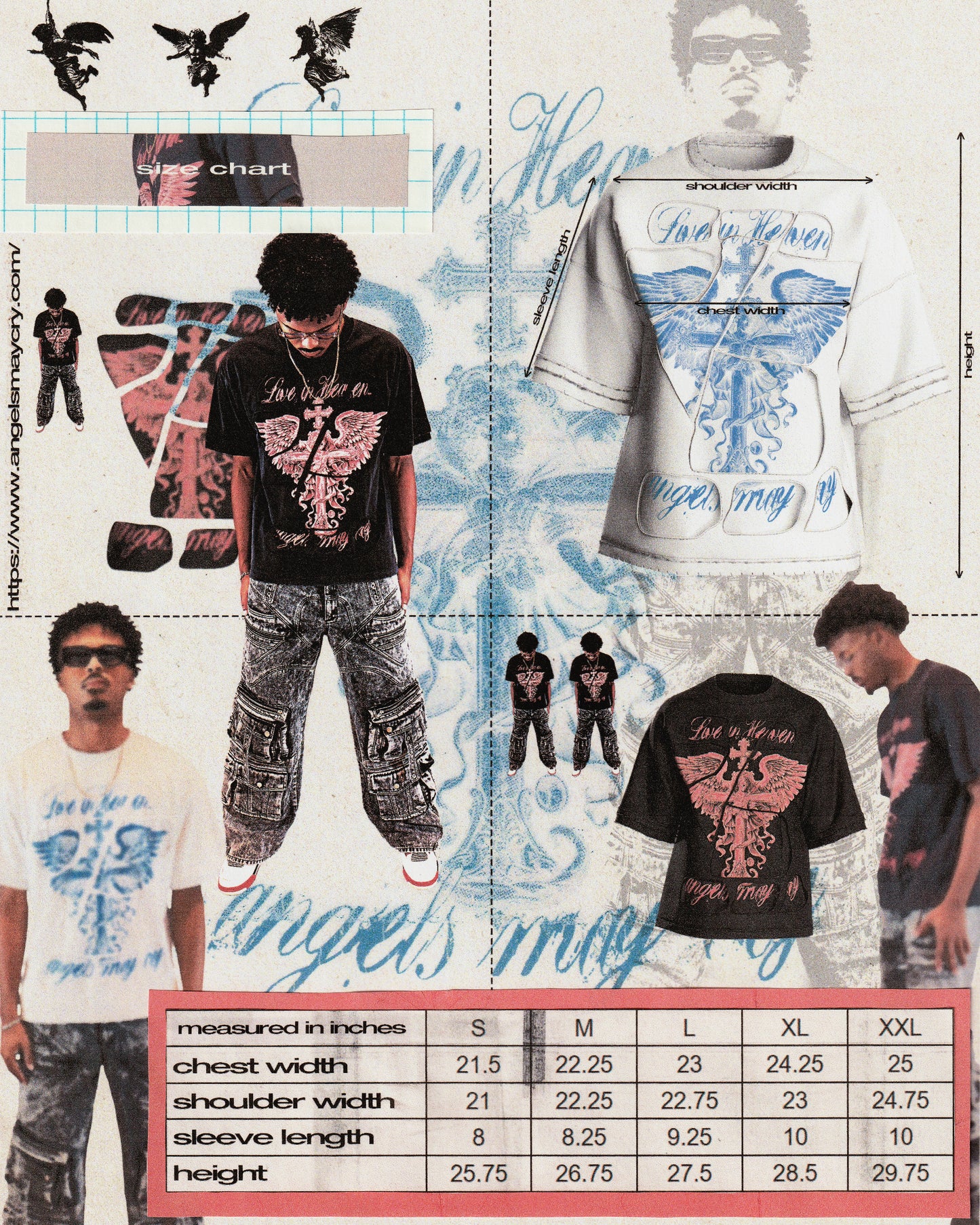 Eternal Tee- Aged Black White
