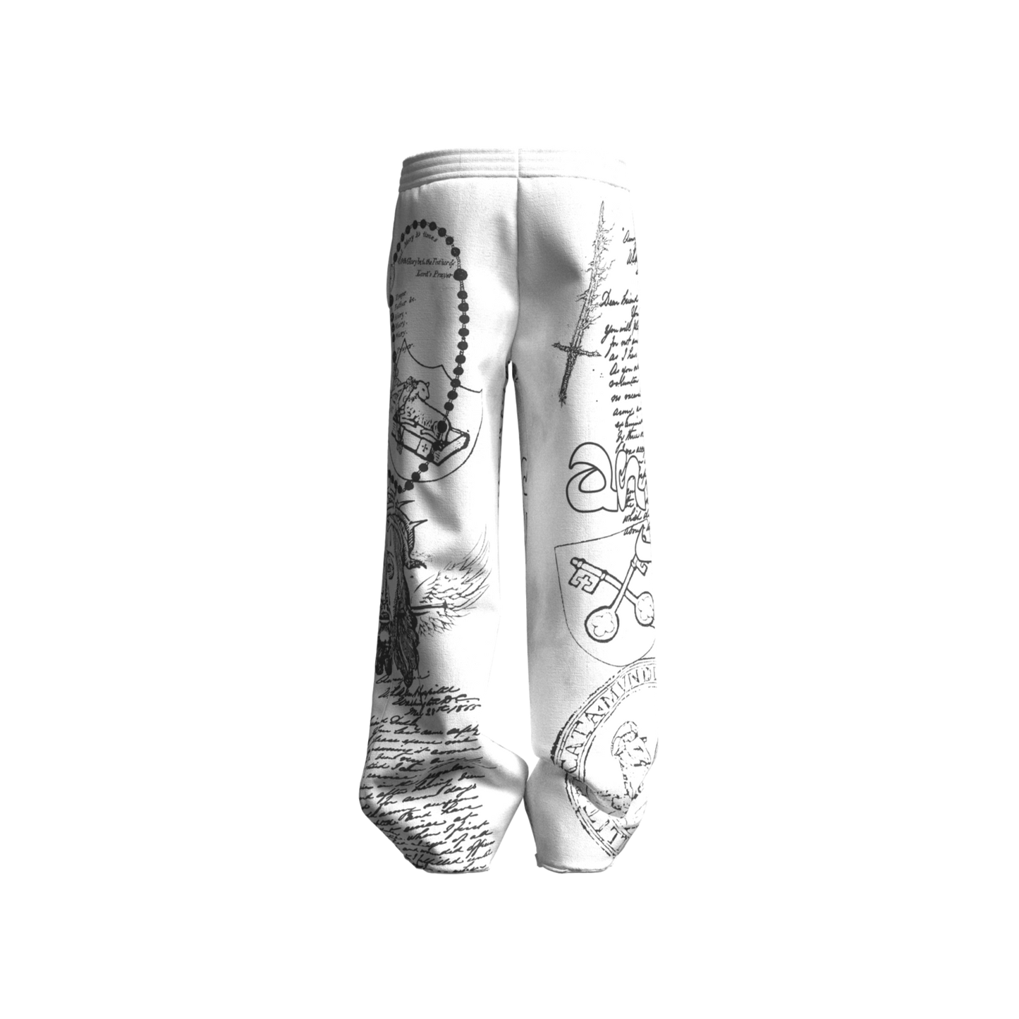 Divine Ink Sweatpant- White
