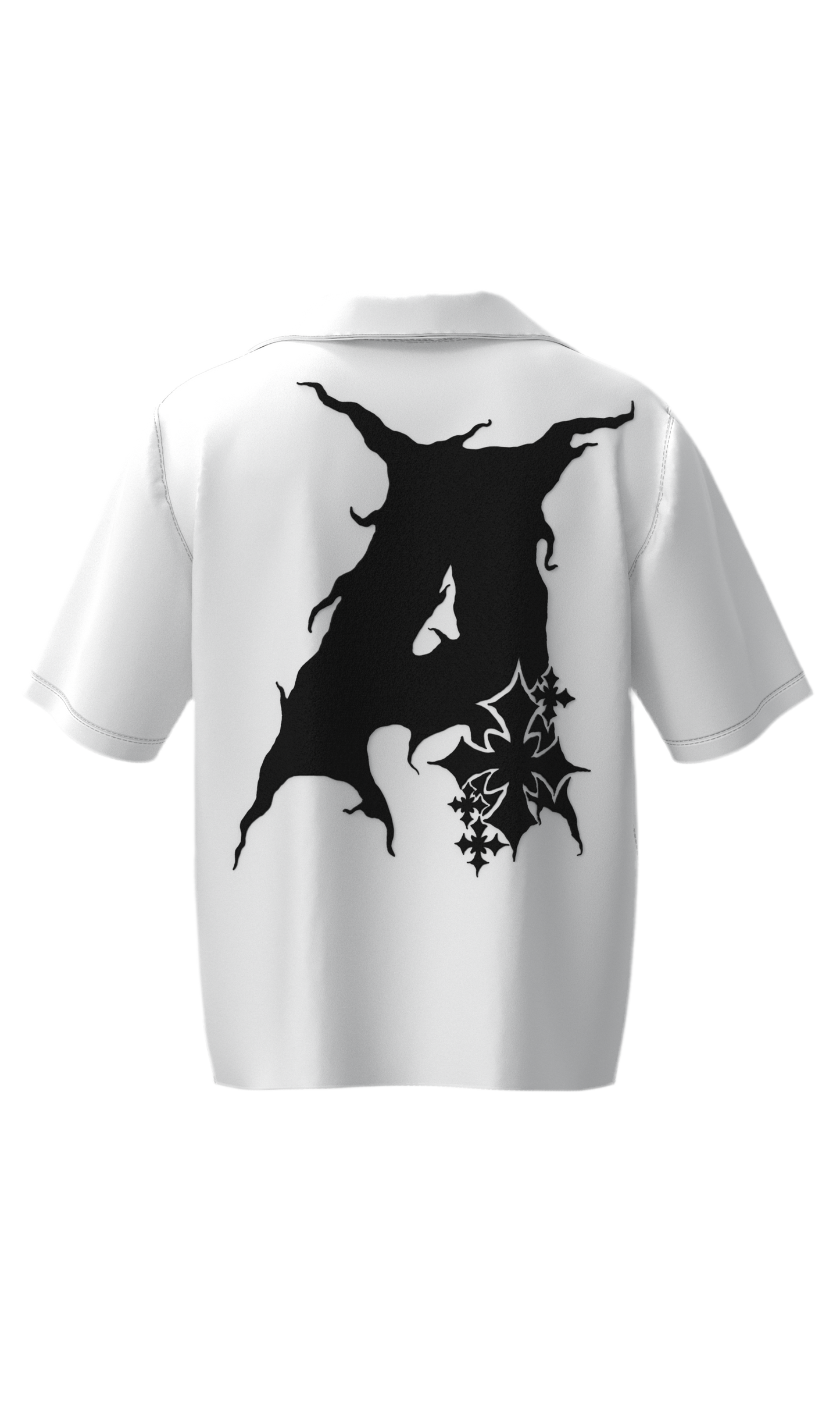 Heaven Sent Bowling Shirt- White