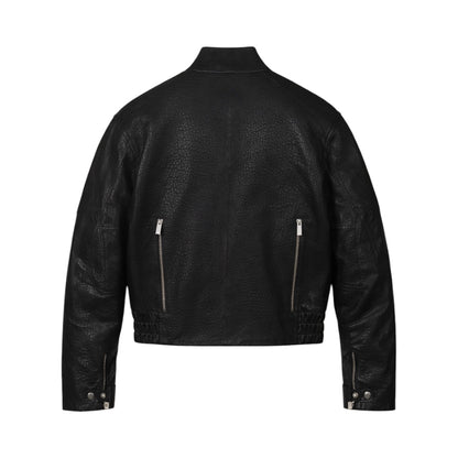 Sheepskin Bomber Jacket- Concrete Black
