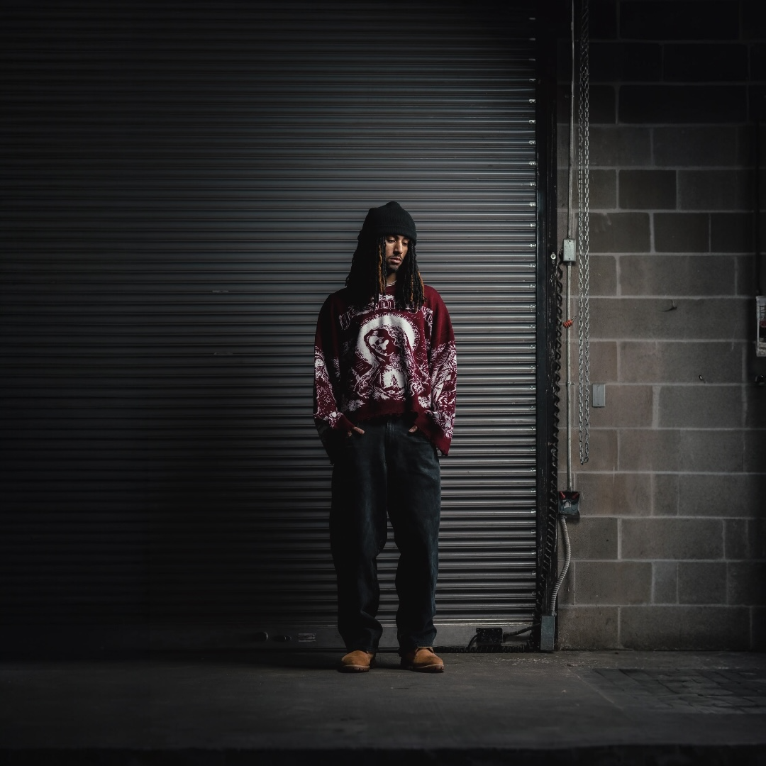 Hail Mary Knit Sweater- Merlot