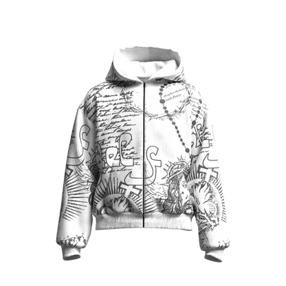 Divine Ink Hoodie- White