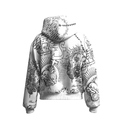 Divine Ink Hoodie- White