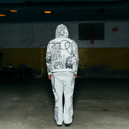 Divine Ink Hoodie- White