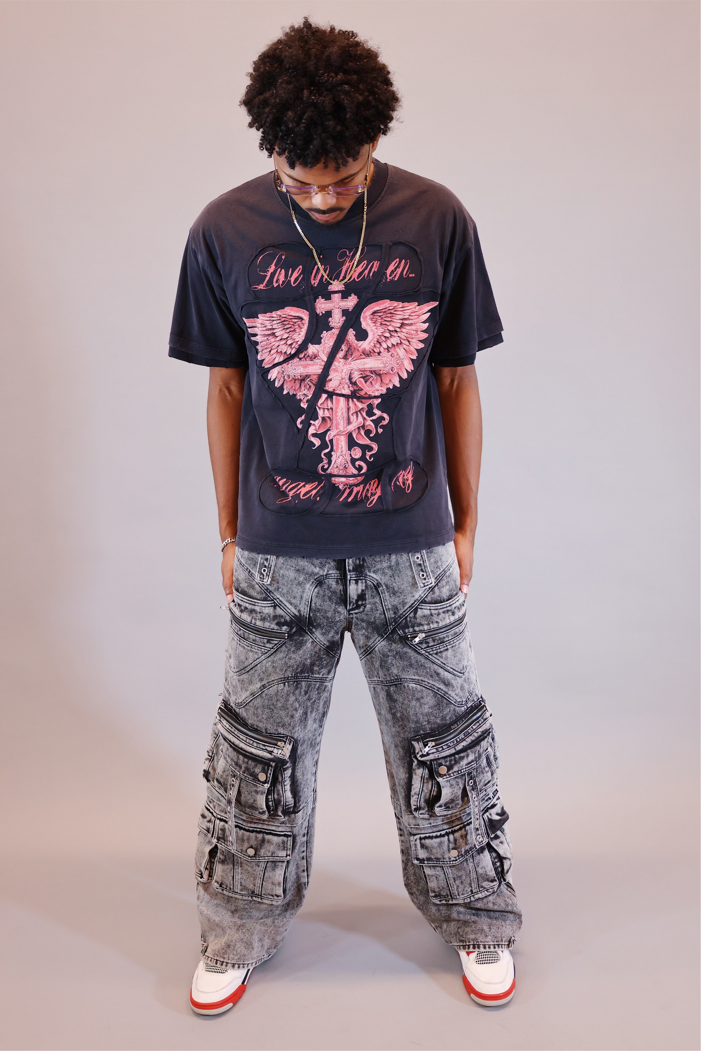 Eternal Tee- Aged Black White
