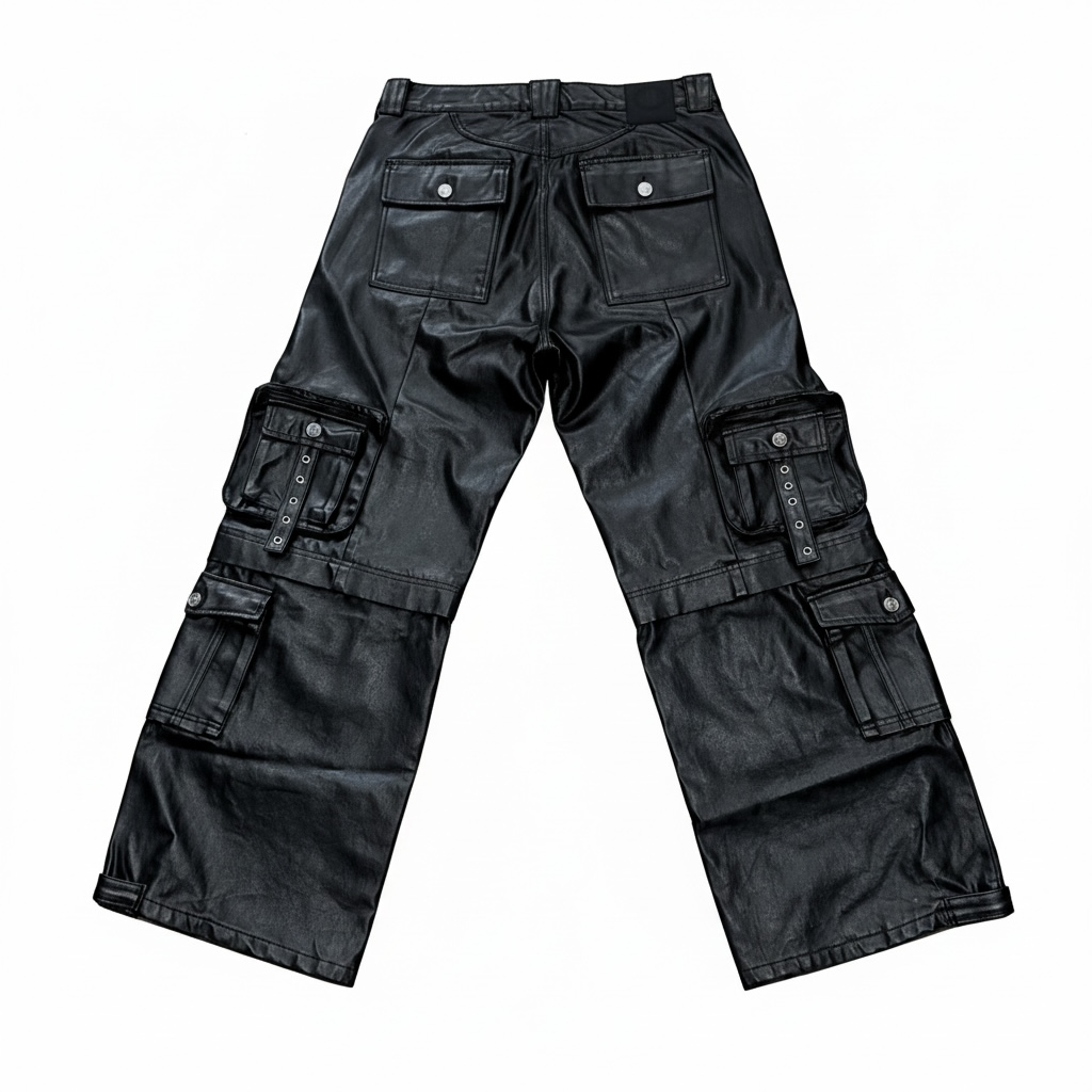 Wax Cargo Pants - Over-Dyed Black