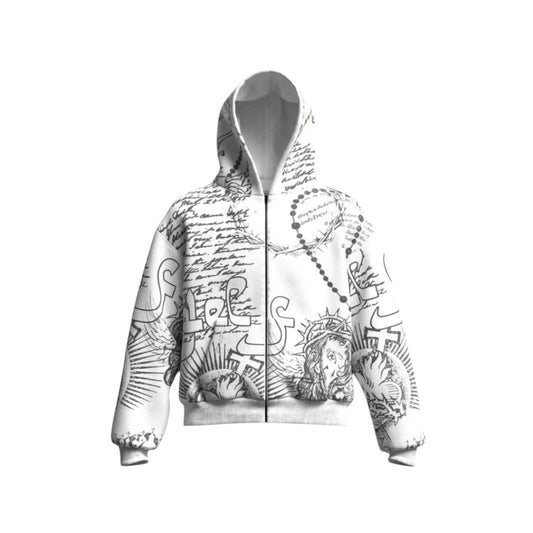 Divine Ink Hoodie- White