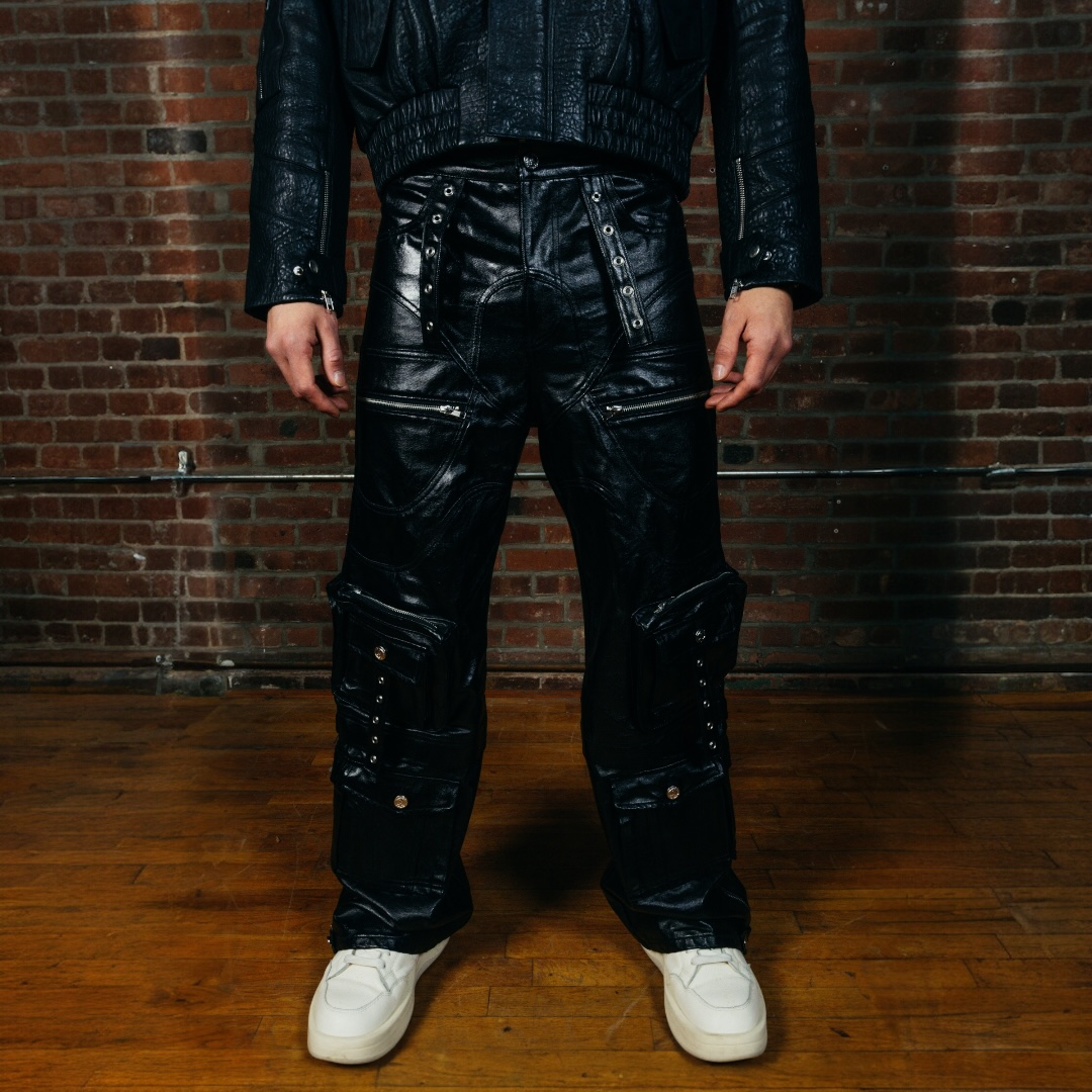 Wax Cargo Pants - Over-Dyed Black