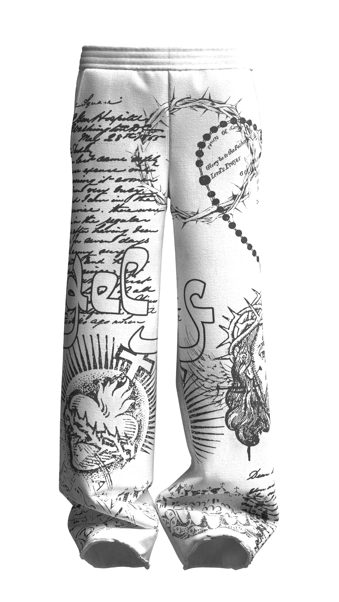 Divine Ink Sweatpant- White – Angels May Cry