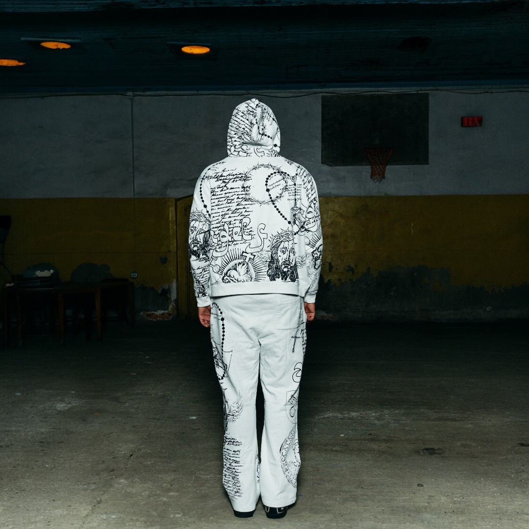 Divine Ink Sweatpant- White