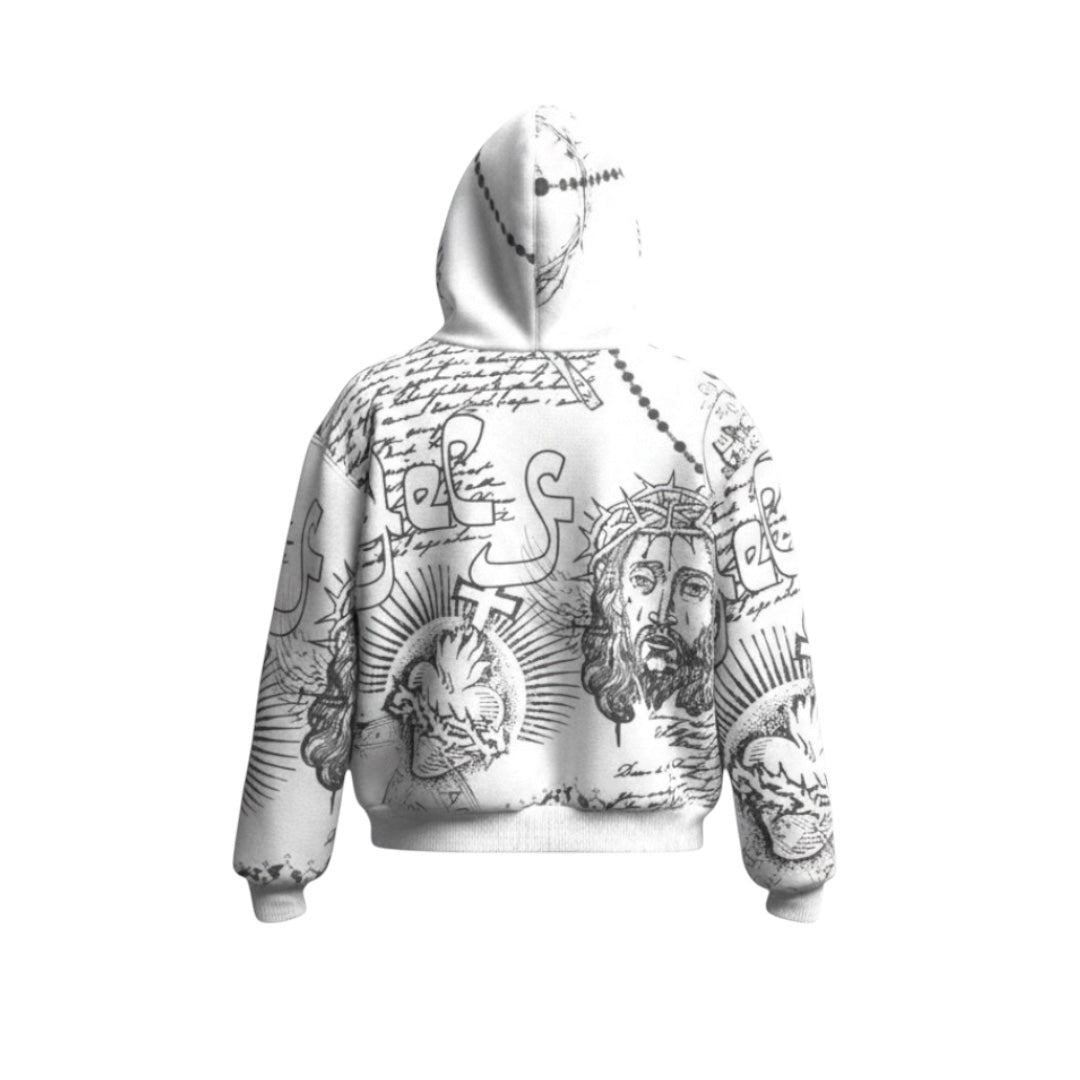 Divine Ink Hoodie- White