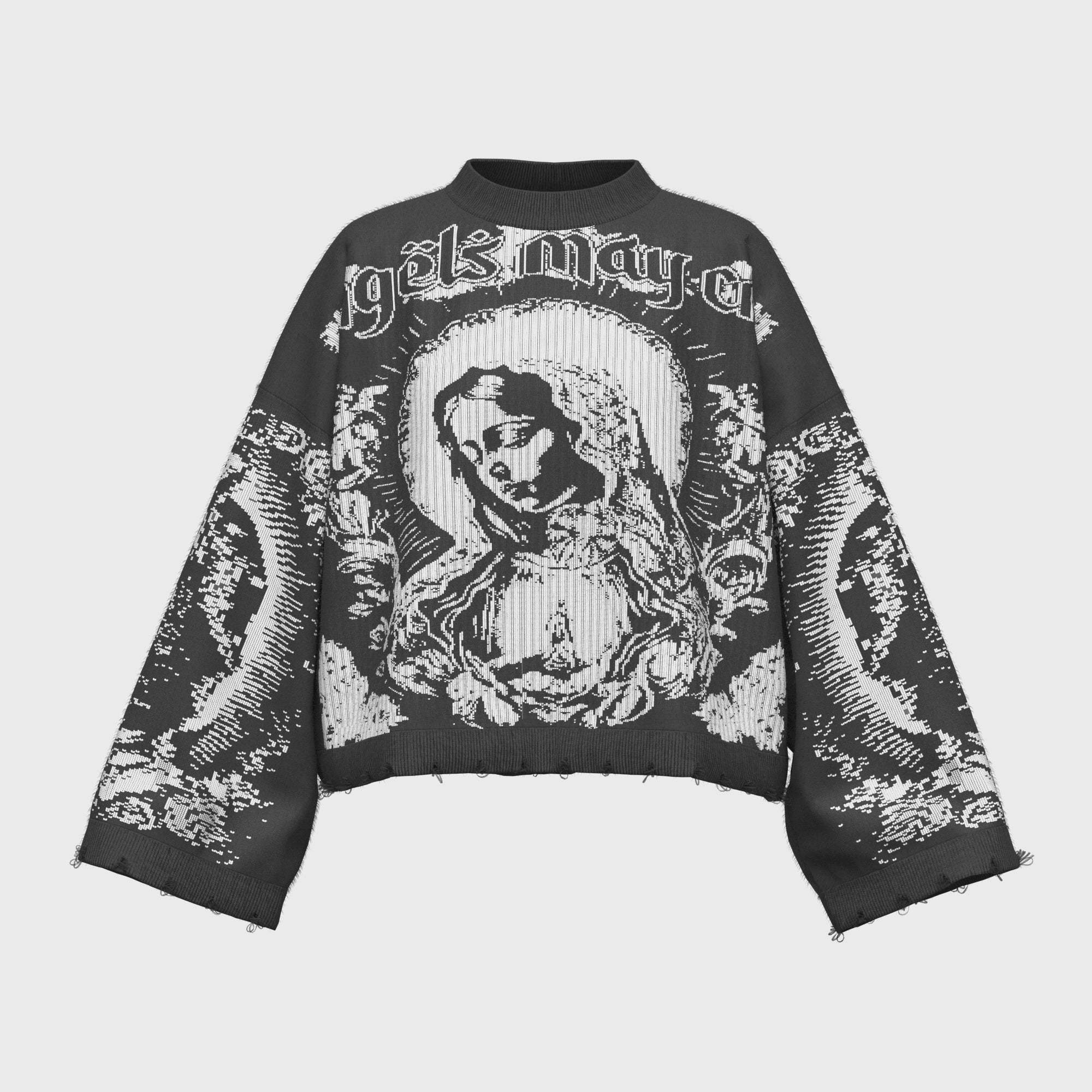 Hail Mary Knit Sweater- Aged Black – Angels May Cry