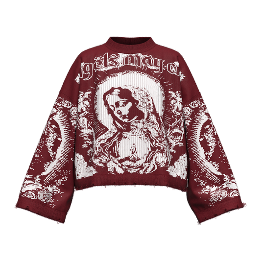 Hail Mary Knit Sweater- Merlot